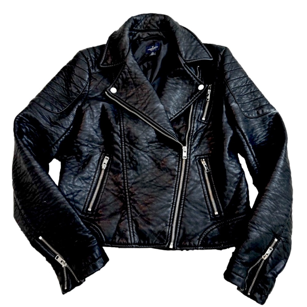 American Eagle Fux leather Jacket EUC